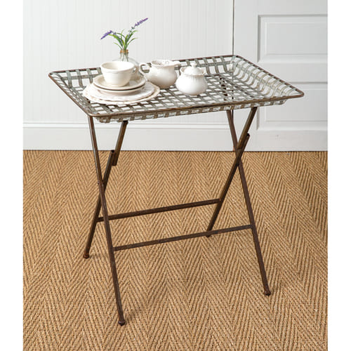 Vintage Metal Folding Table - Nook & Rose